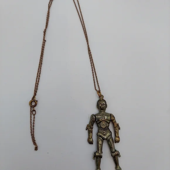 Star Wars Vintage C3PO Pendant w/ chain 1977. A Nostalgic Piece to Collect! - Picture 10 of 14